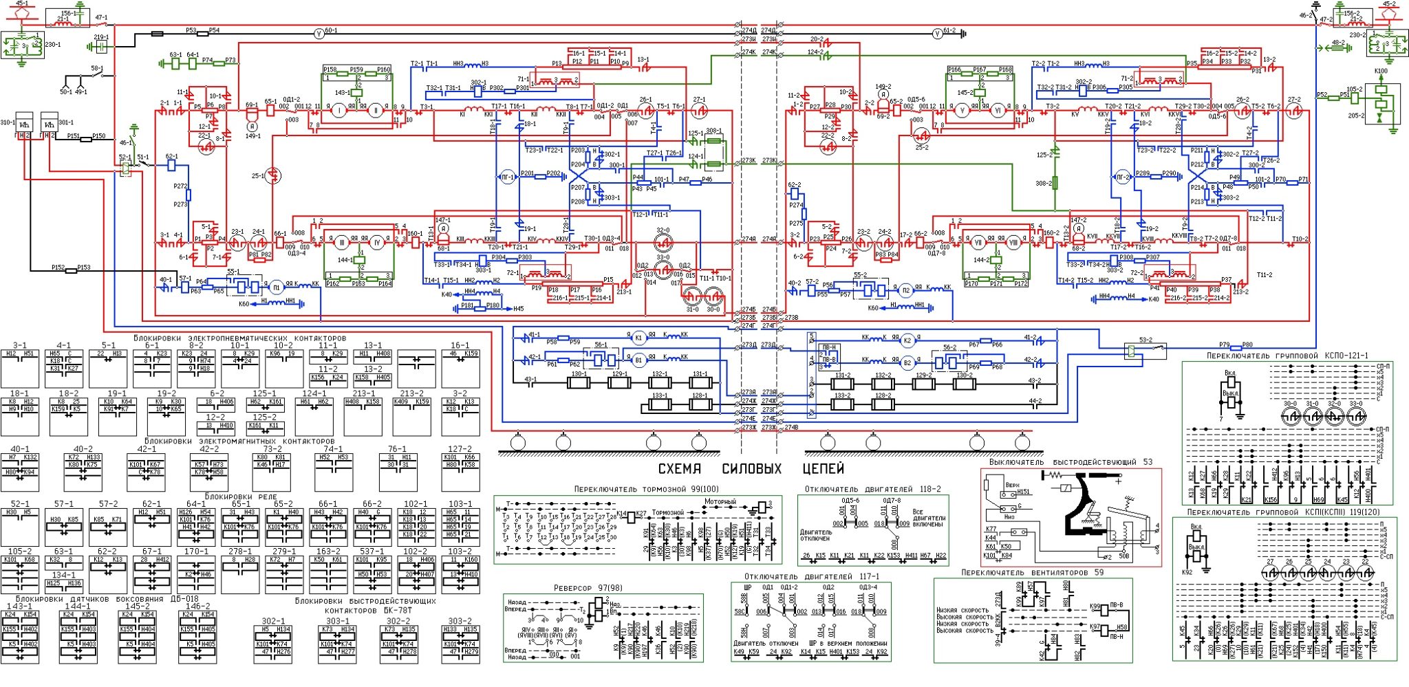 Силовая схема электровоза 2эс6