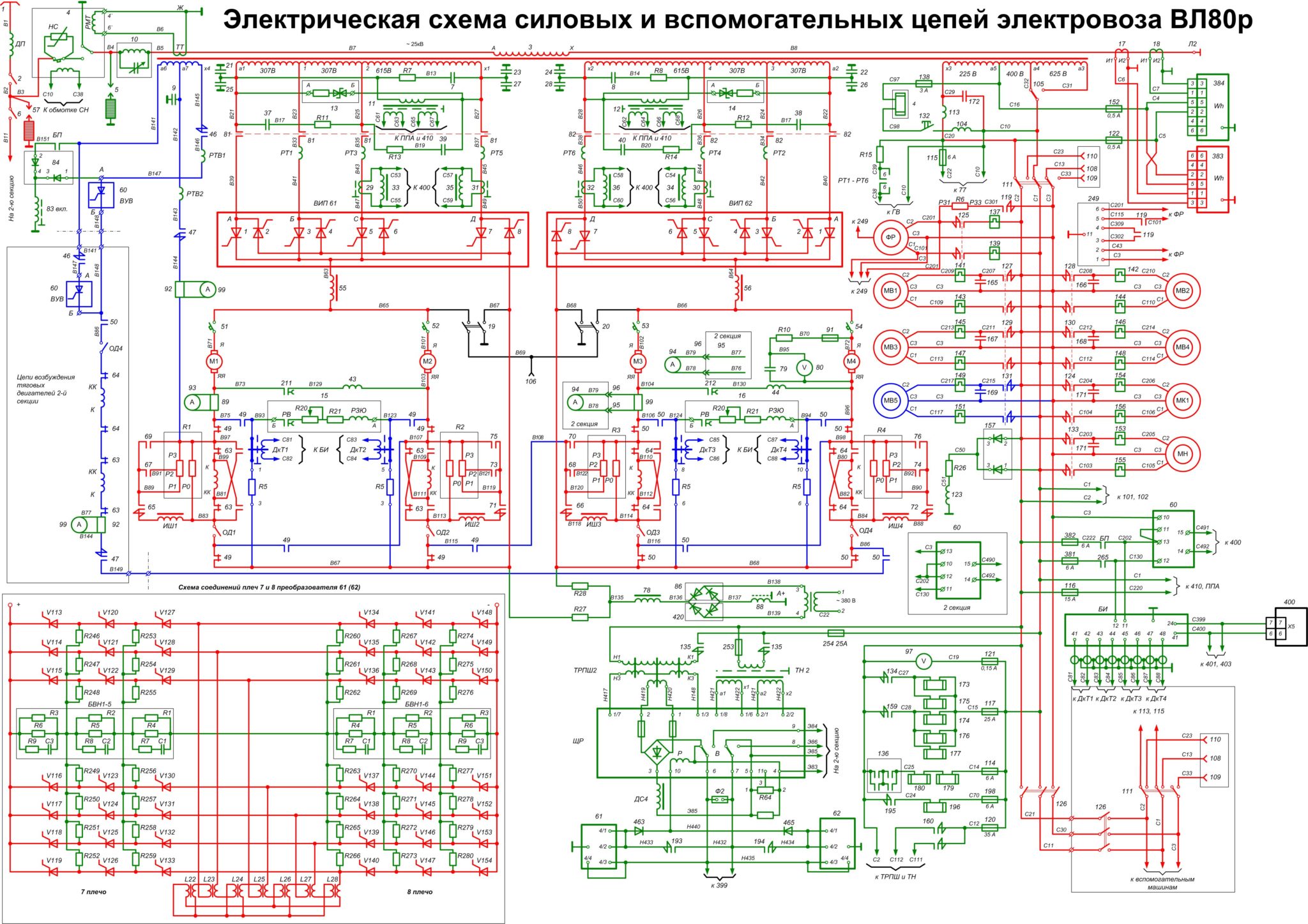 Схема электровоза вл 10