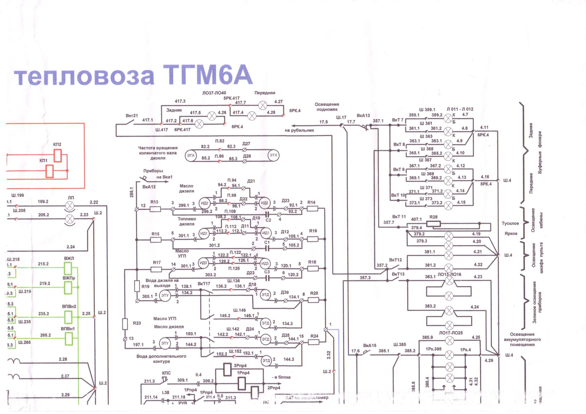 Электрическая схема тгм6а